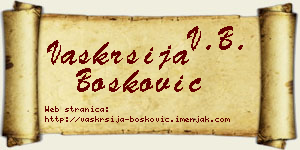 Vaskrsija Bošković vizit kartica